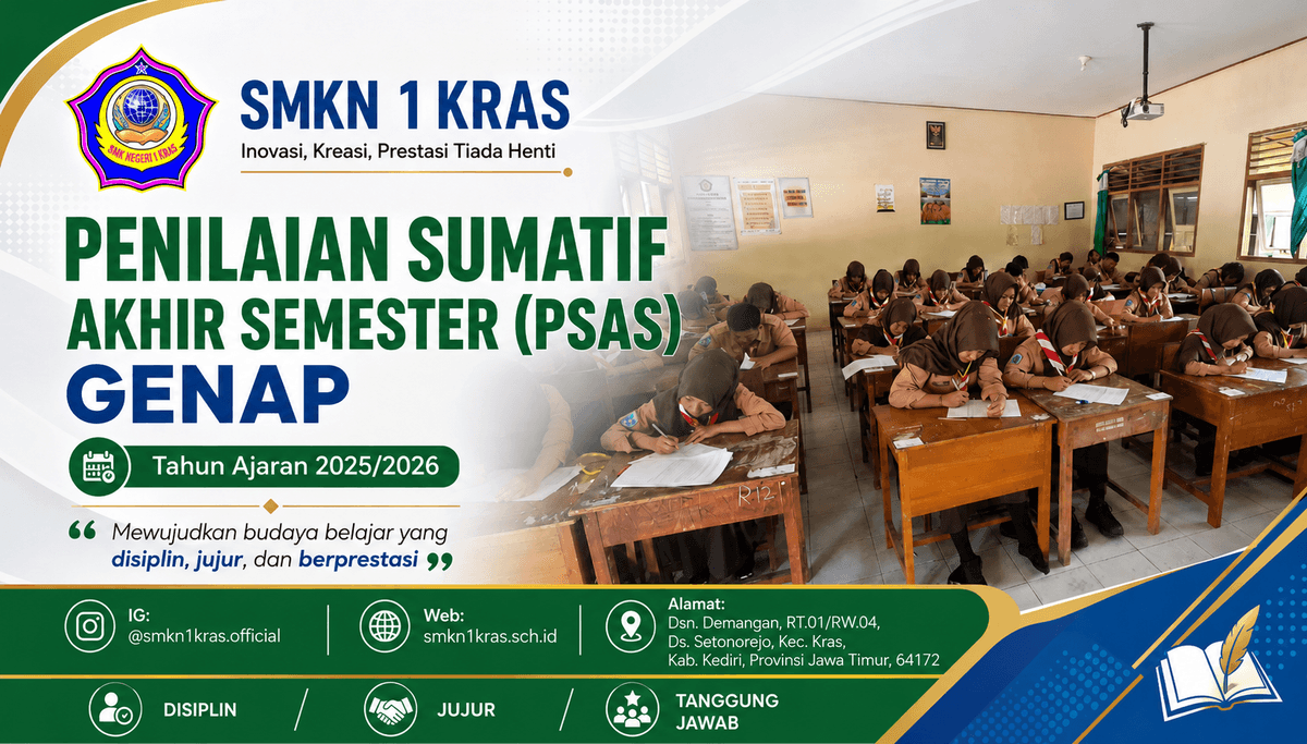 SMKN 1 Kras Selenggarakan PSAS Genap 2025/2026 dengan Sistem Paper Test