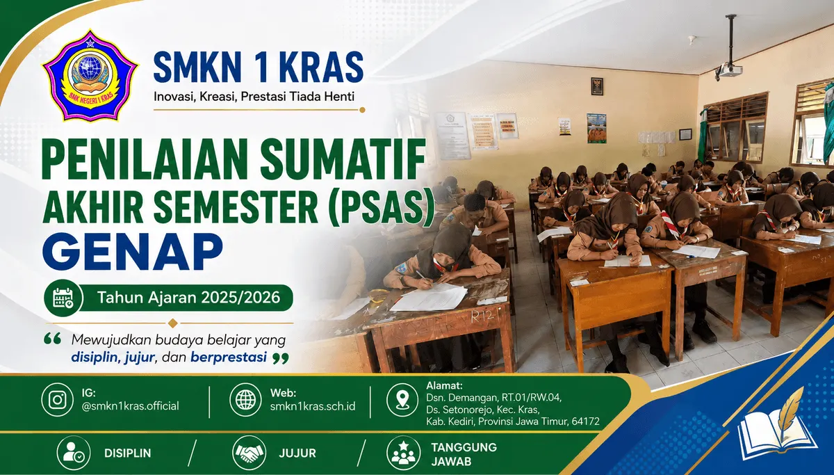 SMKN 1 Kras Selenggarakan PSAS Genap 2025/2026 dengan Sistem Paper Test