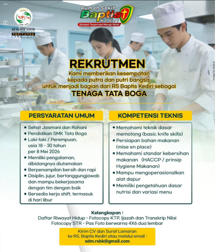 Rekrutmen Tenaga Tata Boga